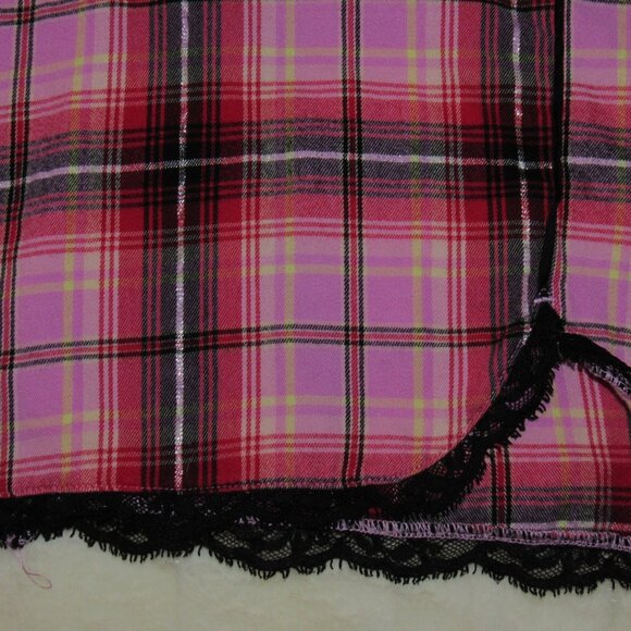 PERFECT LOUNGE PAJAMA PANTS-SILVER STRIPE-BLACK LACE HEM-SO SOFT-V. SECRET - Picture 9 of 13